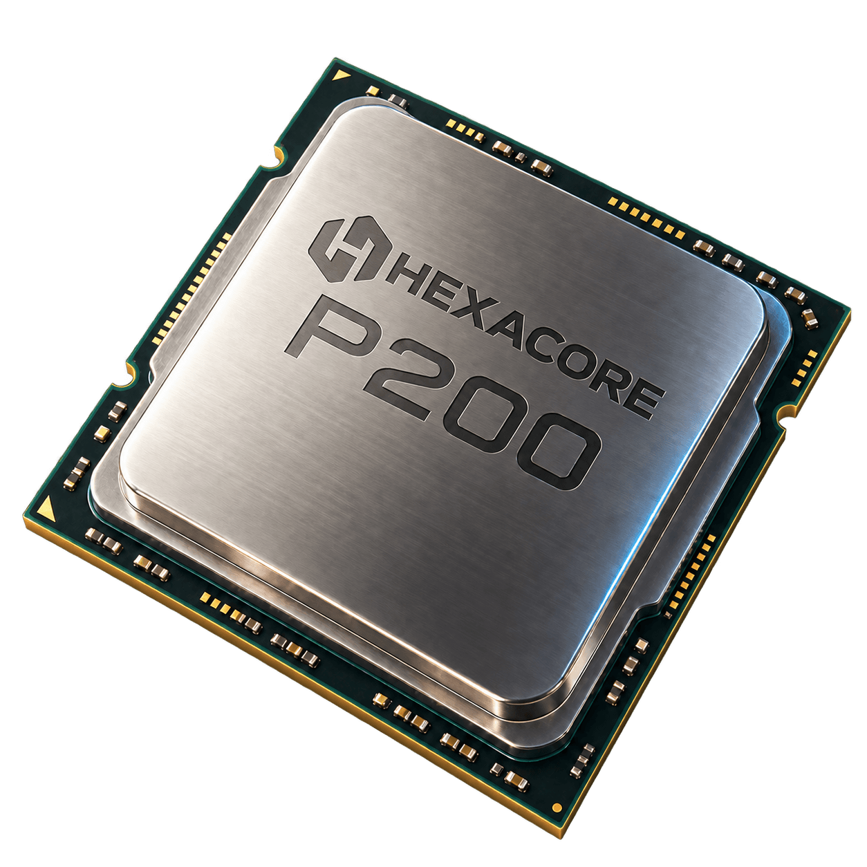 Hexacore P200 processor concept with a brushed metal lid